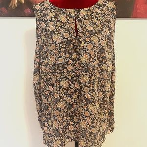 Plus Size LOFT Floral Sleeveless Blouse
